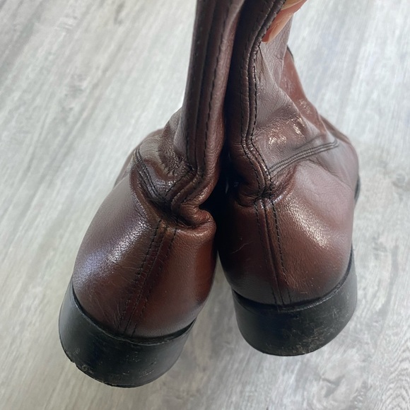 Vintage Men’s Rustic Brown Western Chelsea Leather boot size 9.5 - Picture 4 of 10